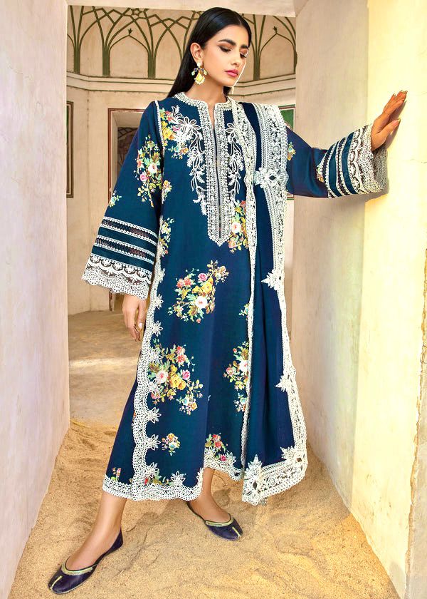 CRIMSON 3-Piece Dhank Suit – Winter Embroidered Dress