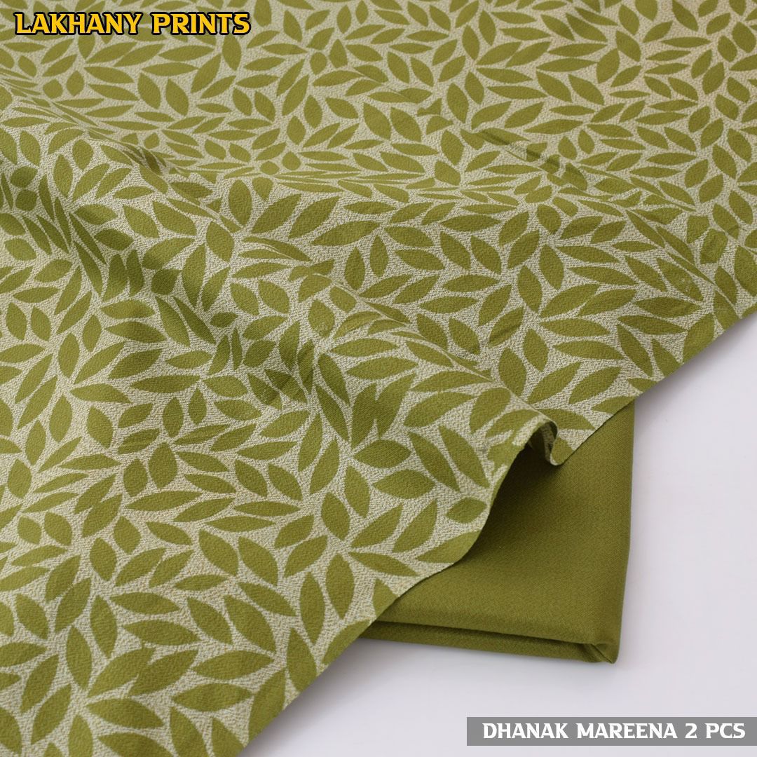 Lakhany Winter 2-Piece Dhanak Marina Suit | Printed Shirt & Dyed Trouser