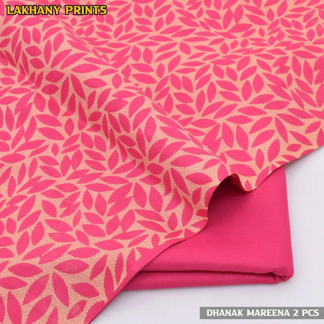 Lakhany Winter 2-Piece Dhanak Marina Suit | Printed Shirt & Dyed Trouser