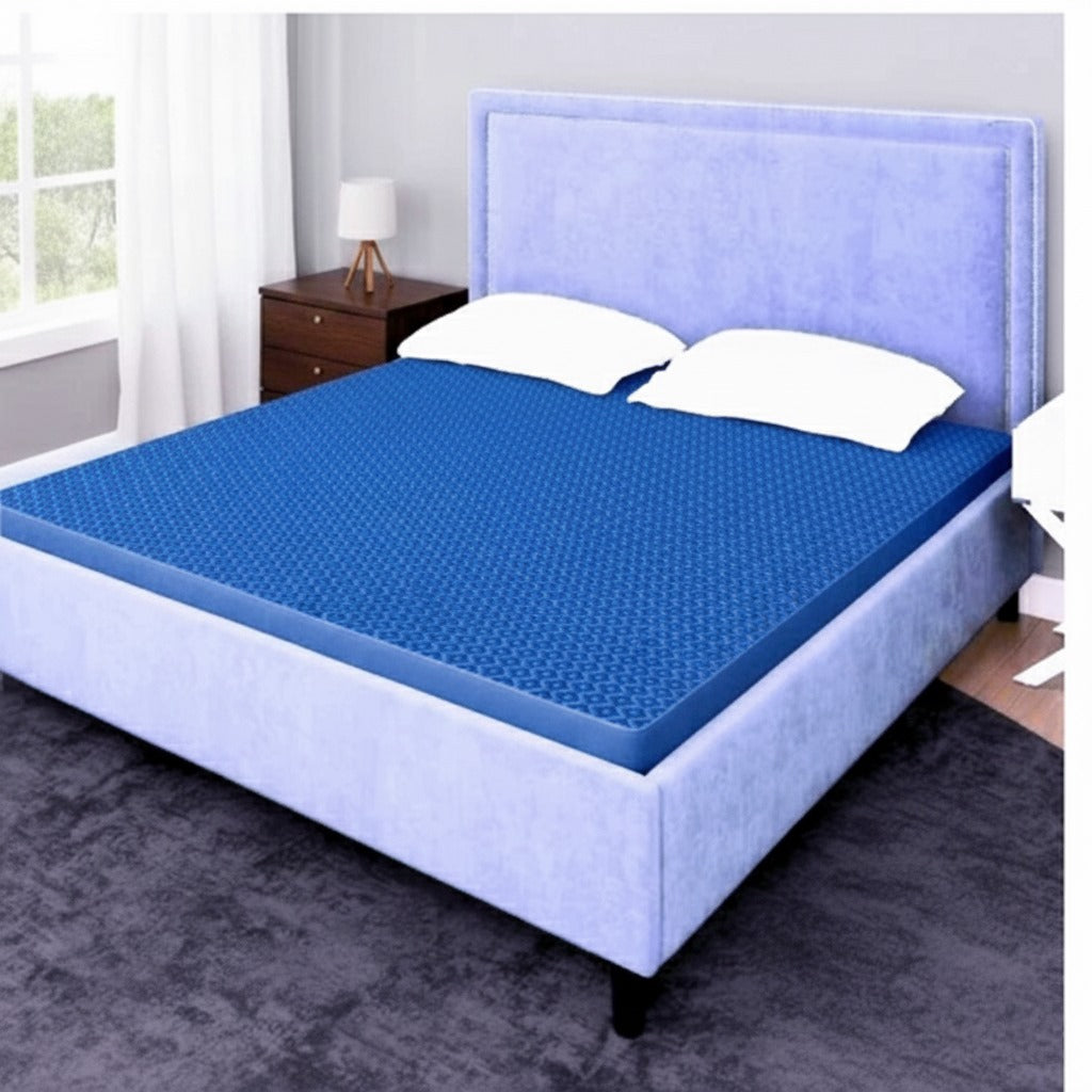 Blue Plachi Waterproof Mattress Protector | Soft & Washable (King/Double)